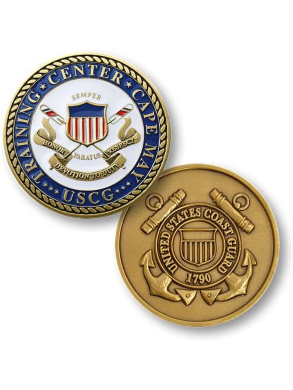 Collectible Challenge Coin - U.S. Coast Guard Training Center Cape May, NJ